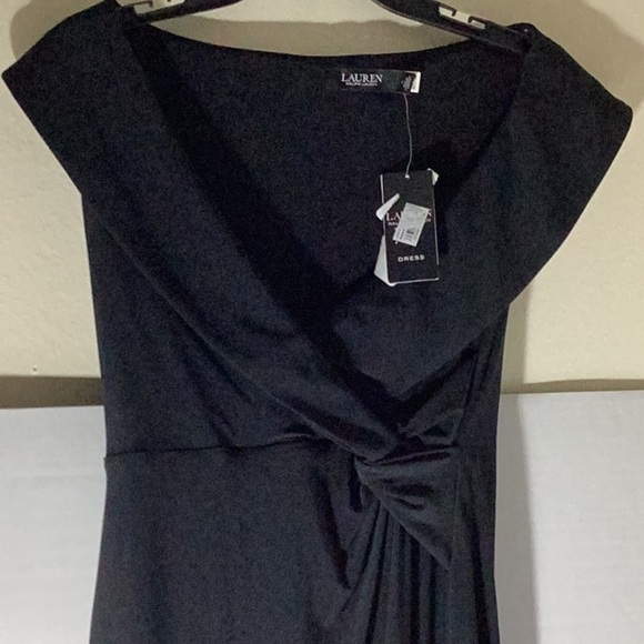 RALPH LAUREN
Women's Jersey Off-the-shoulder Side-slit Column Gown In Black - Picture 7 of 15